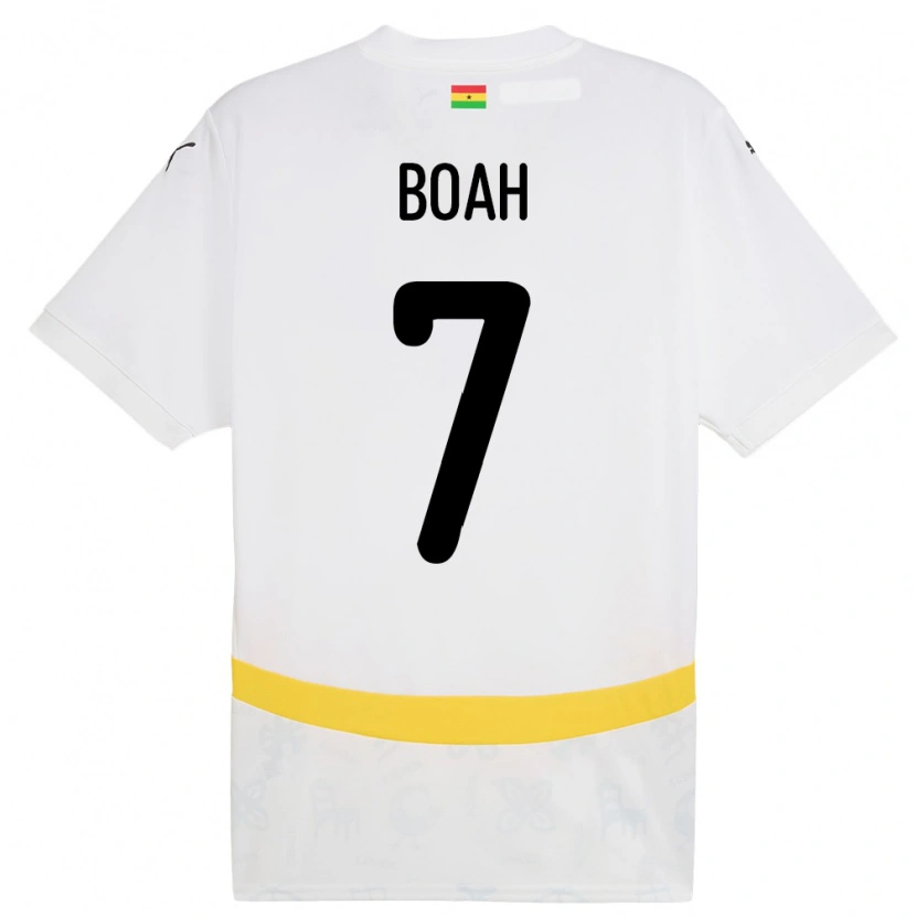 Danxen Women Ghana Collins Boah #7 White Home Jersey 24-26 T-Shirt