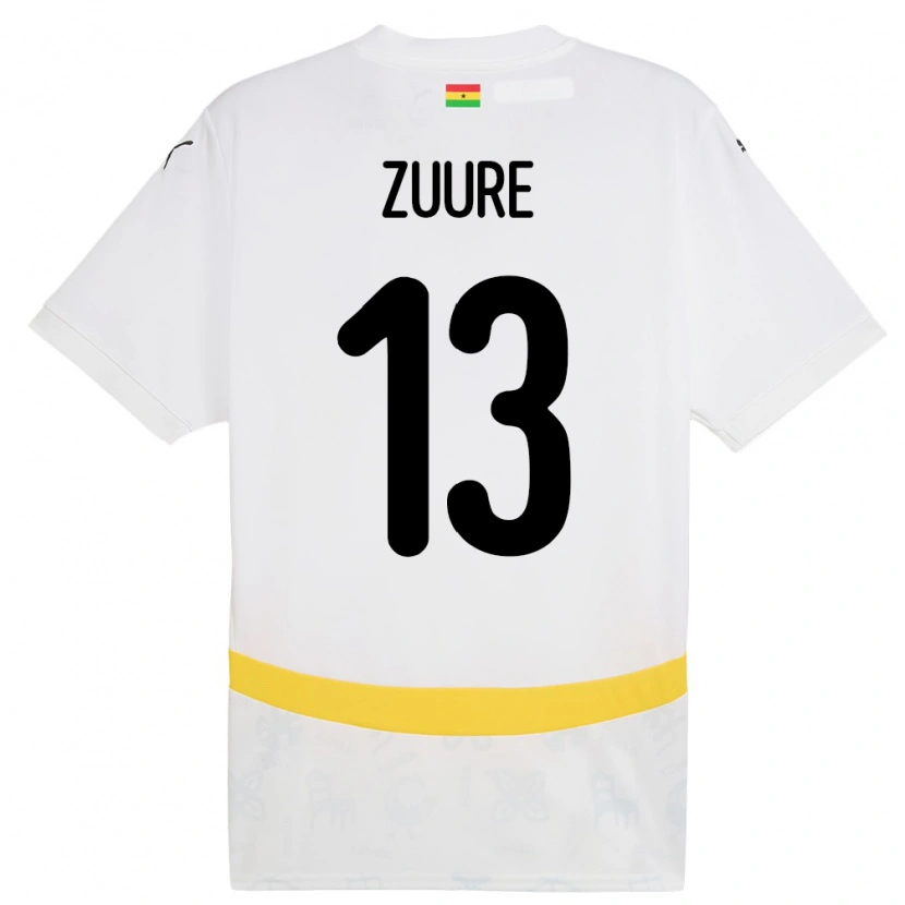 Danxen Women Ghana Moses Salifu Bawa Zuure #13 White Home Jersey 24-26 T-Shirt