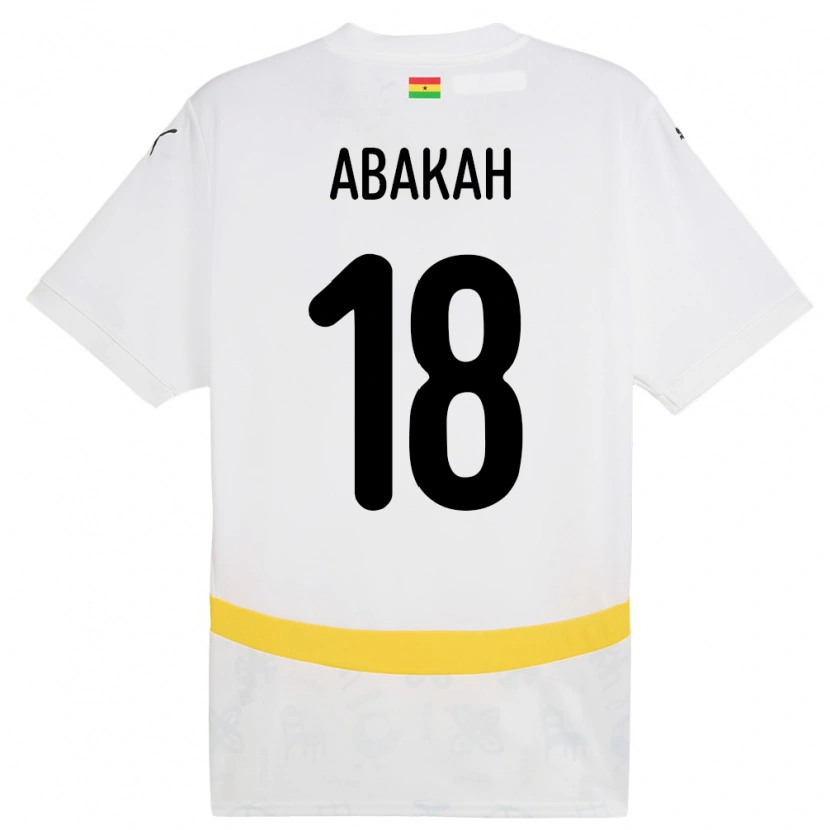 Danxen Women Ghana Philomena Abakah #18 White Home Jersey 24-26 T-Shirt