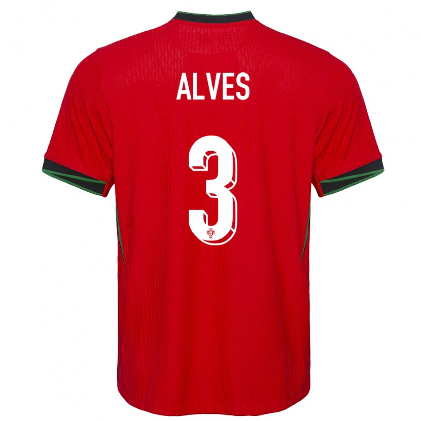 Danxen Women Portugal Miguel Alves #3 Red Home Jersey 24-26 T-Shirt