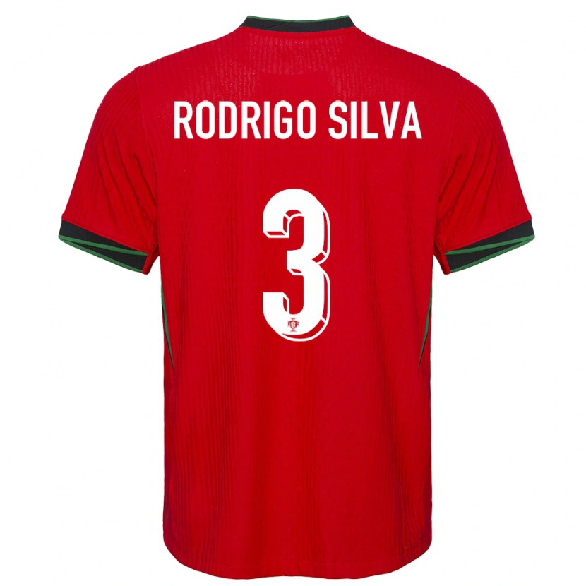 Danxen Women Portugal Rodrigo Silva #3 Red Home Jersey 24-26 T-Shirt