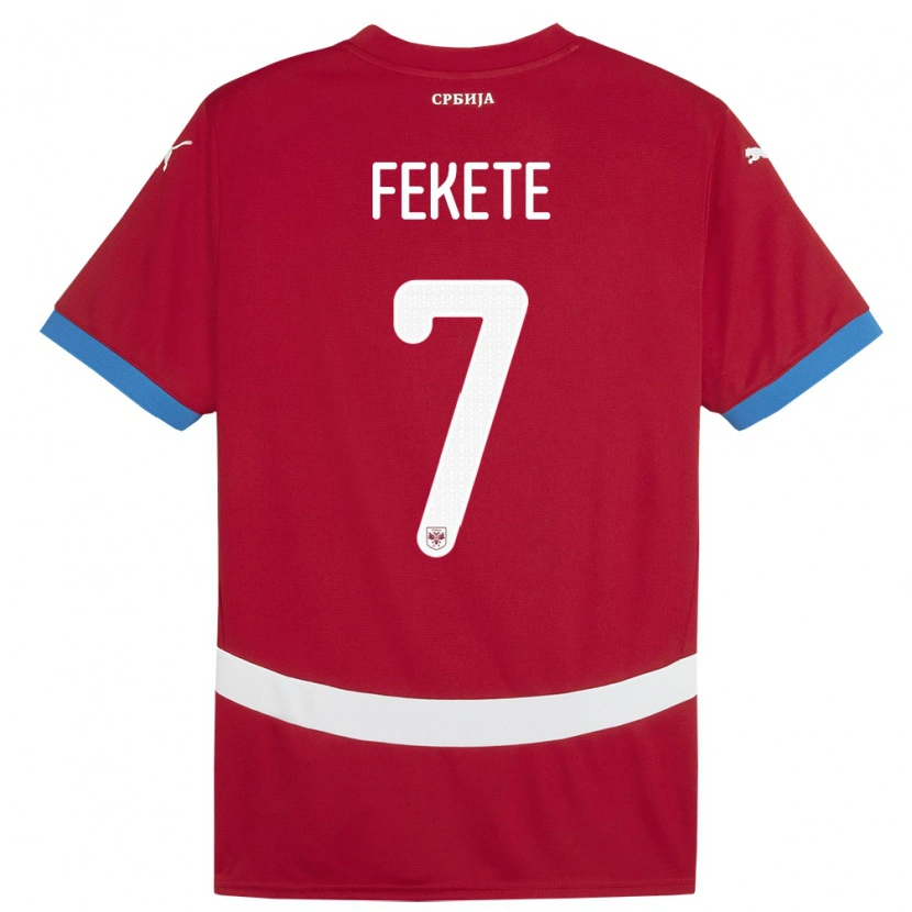 Danxen Women Serbia Danilo Fekete #7 Red Home Jersey 24-26 T-Shirt