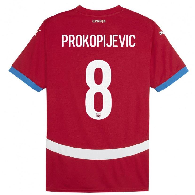 Danxen Women Serbia Mateja Prokopijevic #8 Red Home Jersey 24-26 T-Shirt