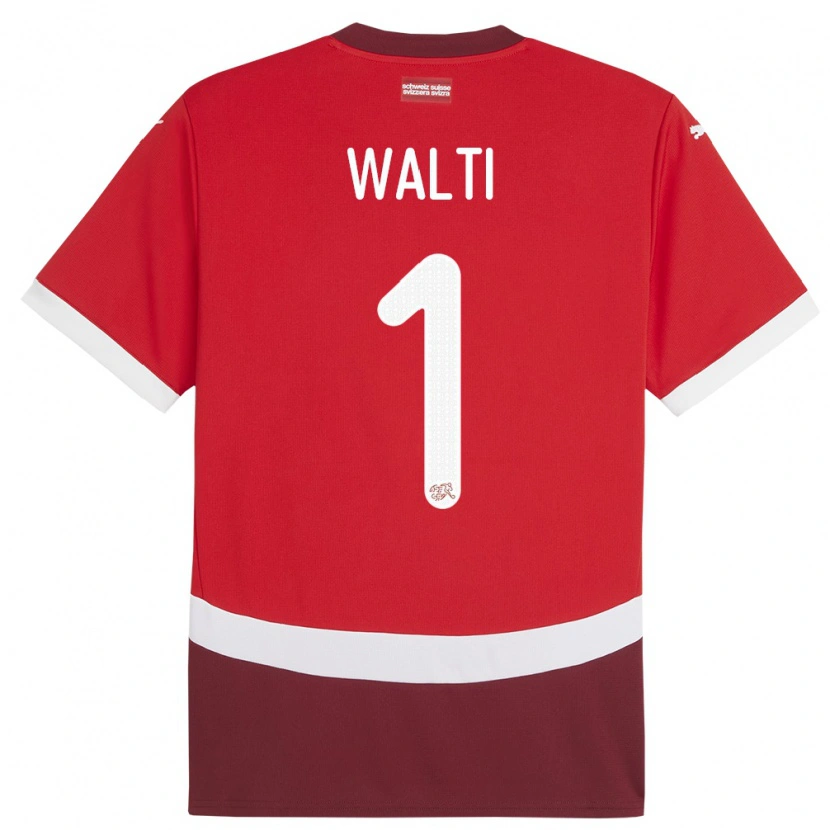 Danxen Women Switzerland Dario Wälti #1 Red Home Jersey 24-26 T-Shirt