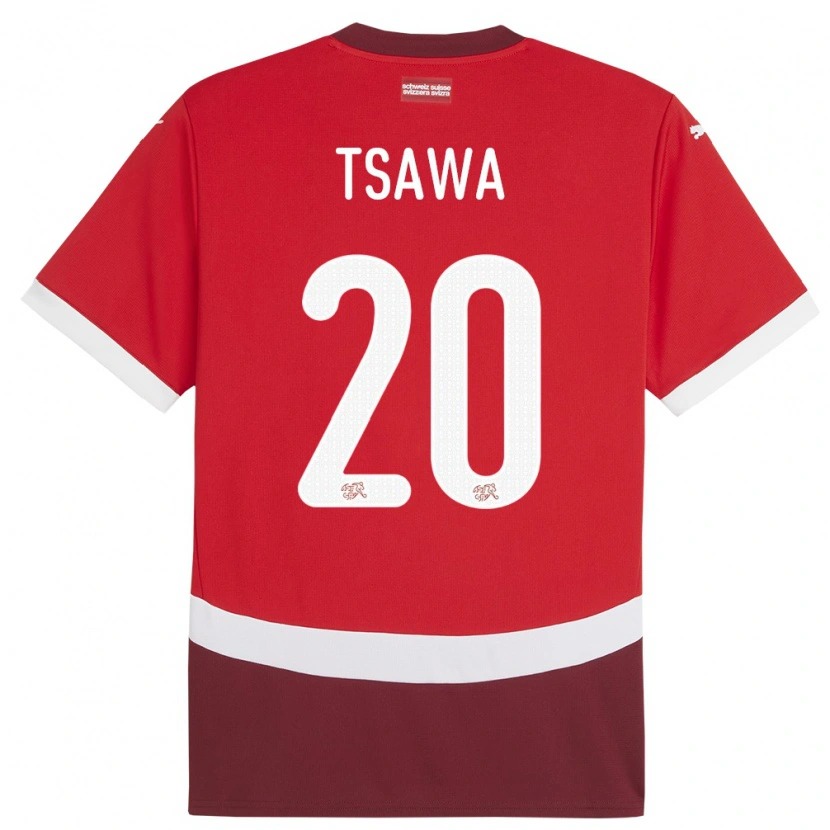 Danxen Women Switzerland Cheveyo Tsawa #20 Red Home Jersey 24-26 T-Shirt