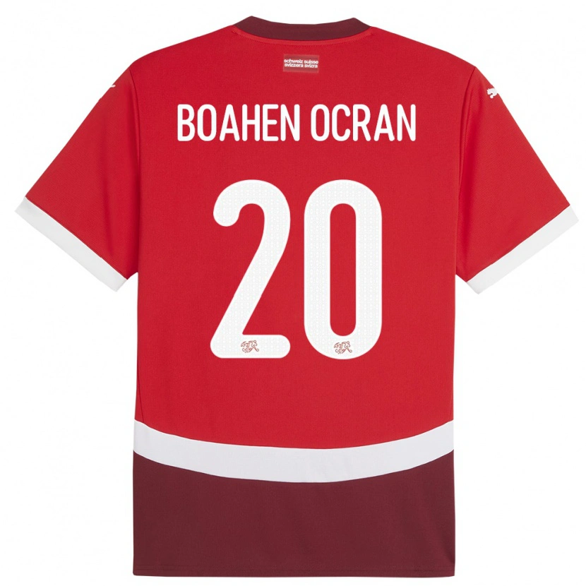 Danxen Women Switzerland Bright Boahen Ocran #20 Red Home Jersey 24-26 T-Shirt