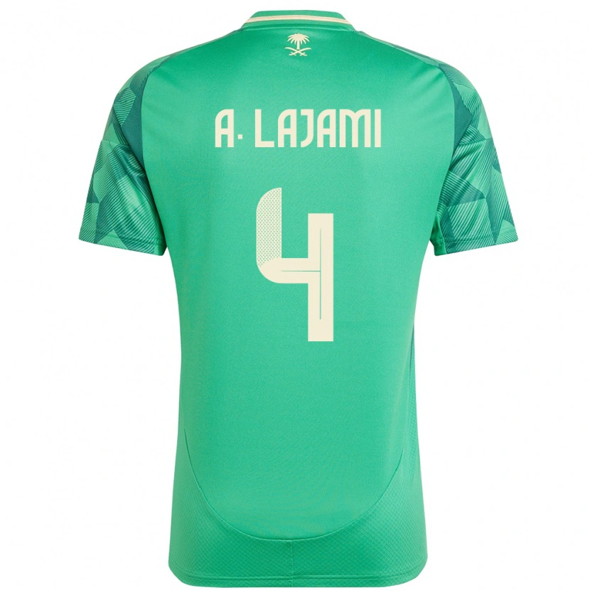 Danxen Women Saudi Arabia Ali Lajami #4 Green Home Jersey 24-26 T-Shirt