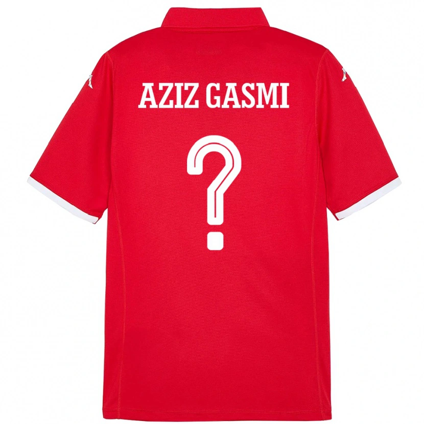 Danxen Women Tunisia Mohamd Aziz Gasmi #0 Red Home Jersey 24-26 T-Shirt