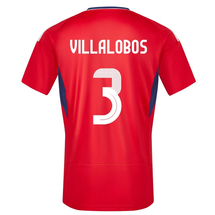 Danxen Women Costa Rica Guillermo Villalobos #3 Red Home Jersey 24-26 T-Shirt