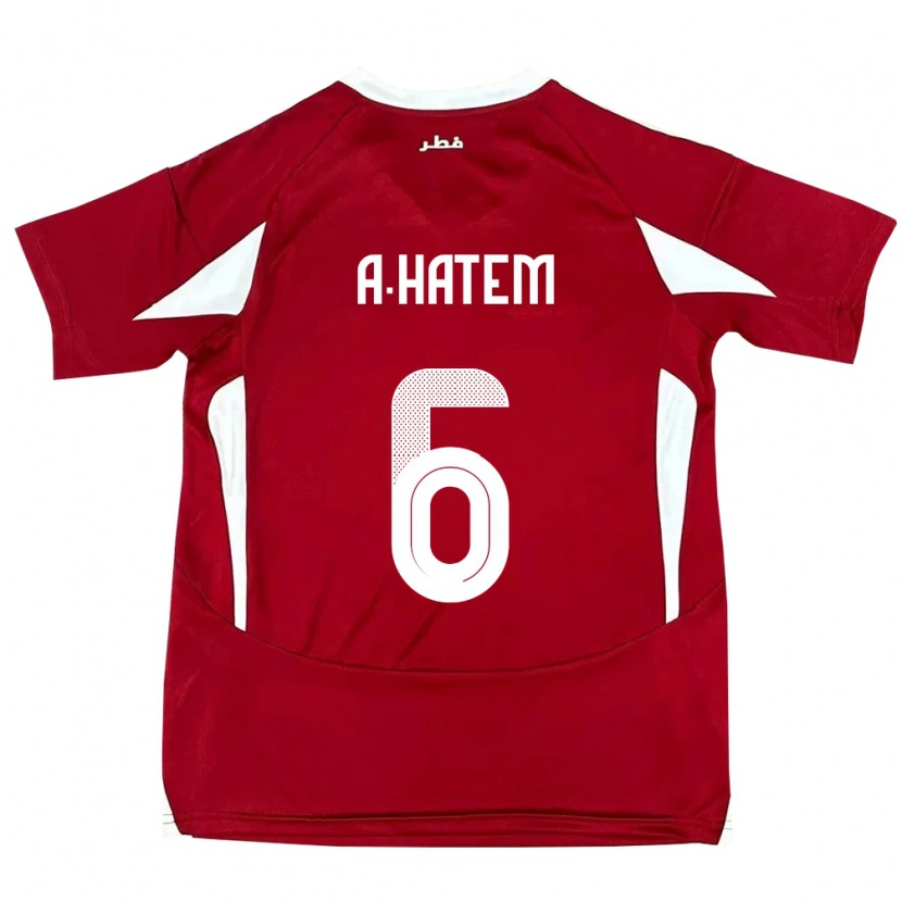 Danxen Women Qatar Abdulaziz Hatem #6 Red Home Jersey 24-26 T-Shirt