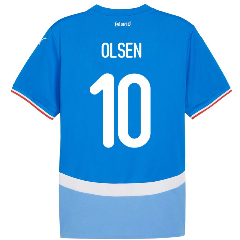 Danxen Women Iceland Gunnar Olsen #10 Blue Home Jersey 24-26 T-Shirt