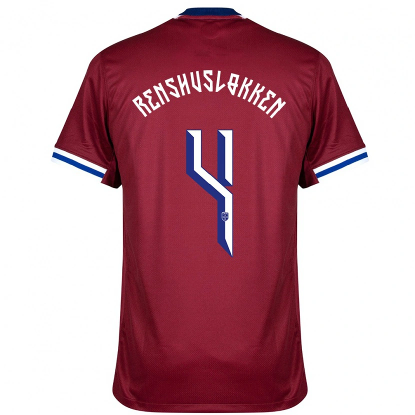 Danxen Women Norway Jesper Renshusløkken #4 Red Blue White Home Jersey 24-26 T-Shirt