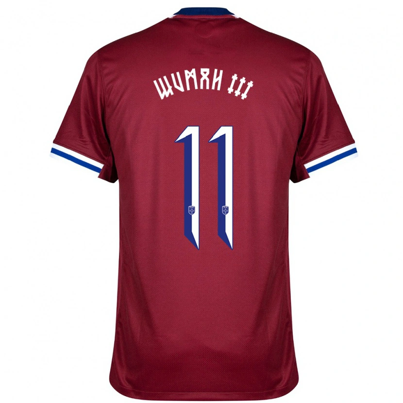 Danxen Women Norway Edward Wumah Iii #11 Red Blue White Home Jersey 24-26 T-Shirt