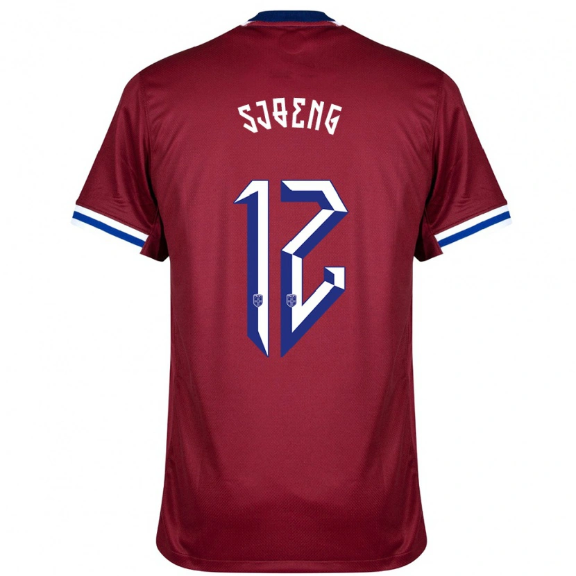 Danxen Women Norway Magnus Sjøeng #12 Red Blue White Home Jersey 24-26 T-Shirt