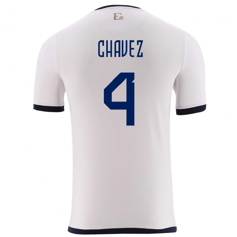 Danxen Women Ecuador Jhoanner Chávez #4 White Away Jersey 24-26 T-Shirt