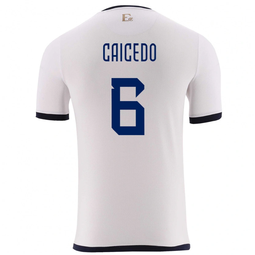 Danxen Women Ecuador Fricio Caicedo #6 White Away Jersey 24-26 T-Shirt