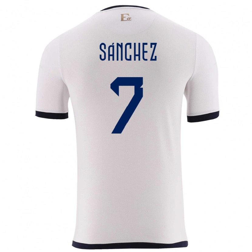 Danxen Women Ecuador Santiago Sánchez #7 White Away Jersey 24-26 T-Shirt