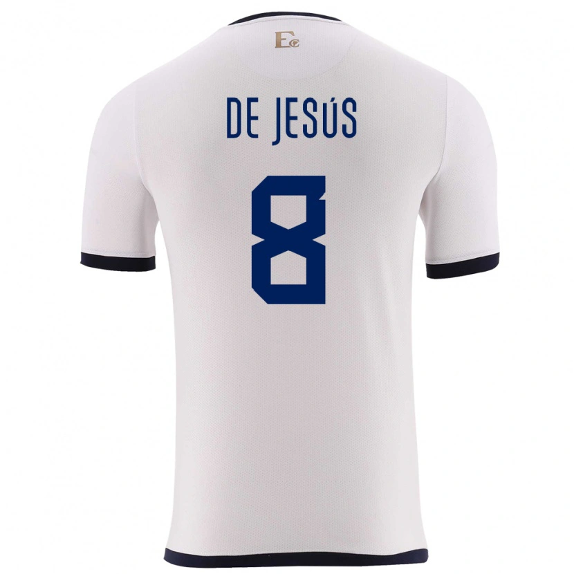 Danxen Women Ecuador Geremy De Jesús #8 White Away Jersey 24-26 T-Shirt