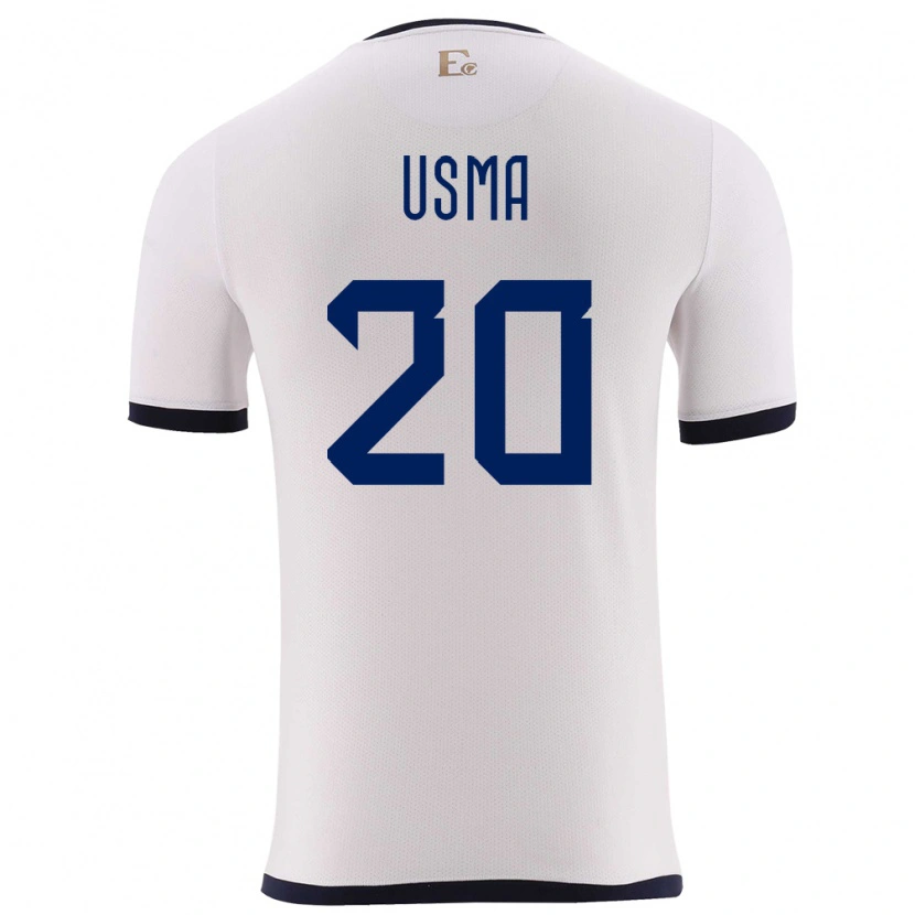 Danxen Women Ecuador Juan Usma #20 White Away Jersey 24-26 T-Shirt