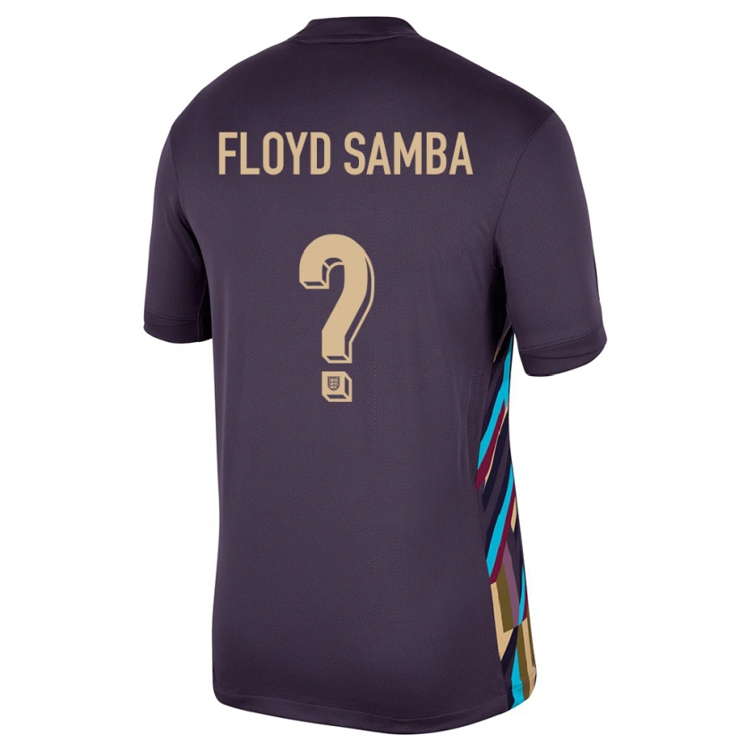 Danxen Women England Floyd Samba #0 Dark Raisin Away Jersey 24-26 T-Shirt