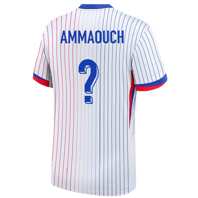 Danxen Women France Aymen Ammaouch #0 White Away Jersey 24-26 T-Shirt