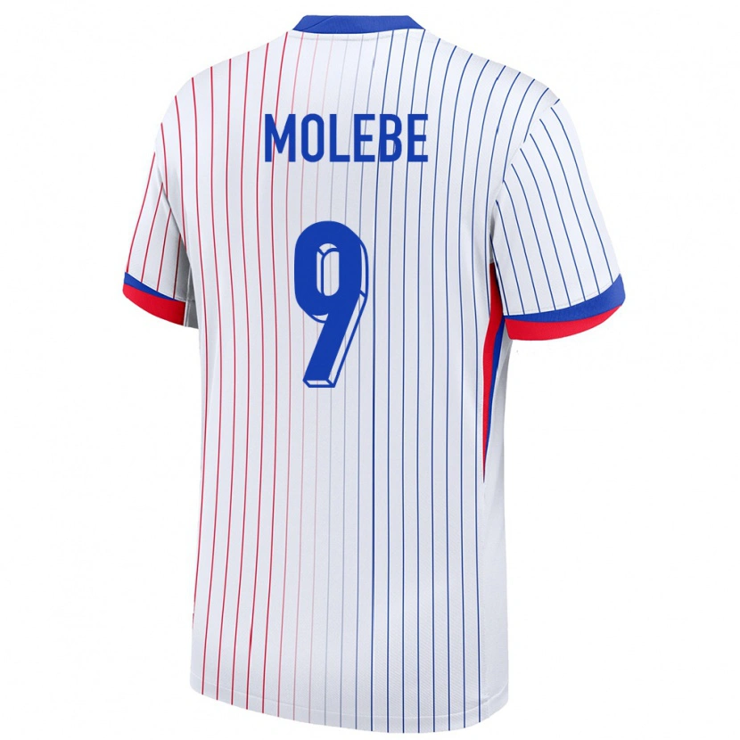 Danxen Women France Enzo Molebe #9 White Away Jersey 24-26 T-Shirt