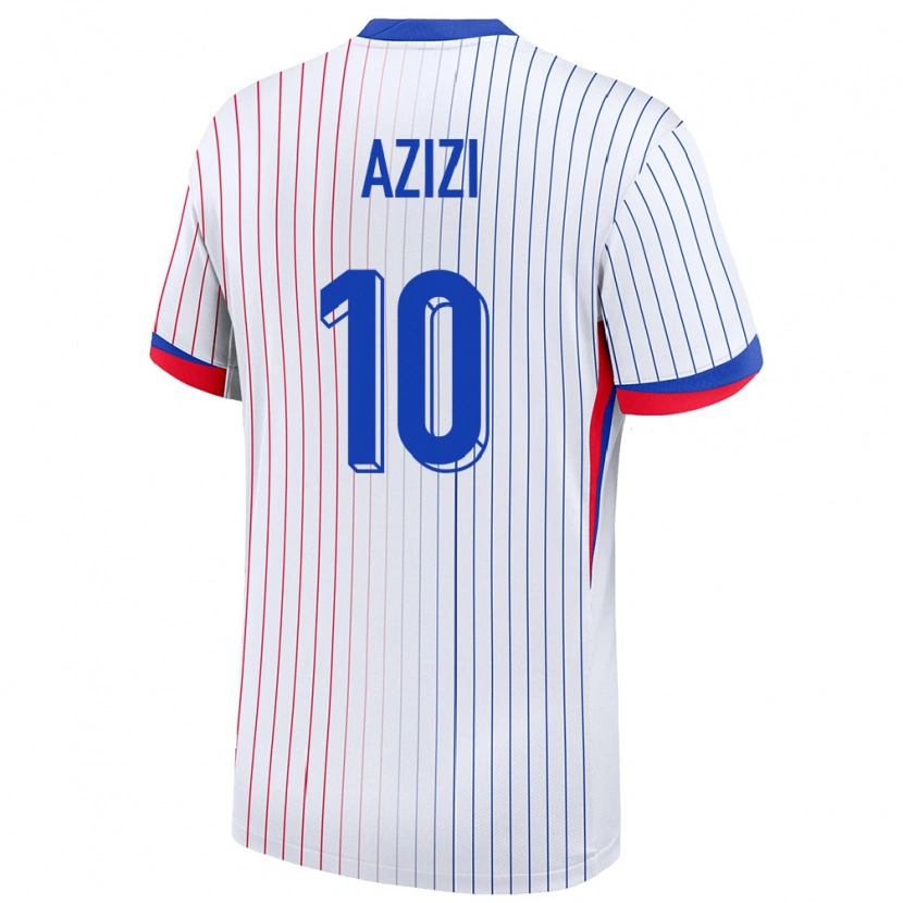 Danxen Women France Ilyas Azizi #10 White Away Jersey 24-26 T-Shirt