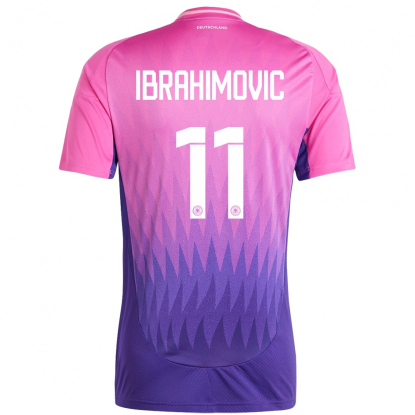 Danxen Women Germany Arijon Ibrahimovic #11 Pink Purple Away Jersey 24-26 T-Shirt