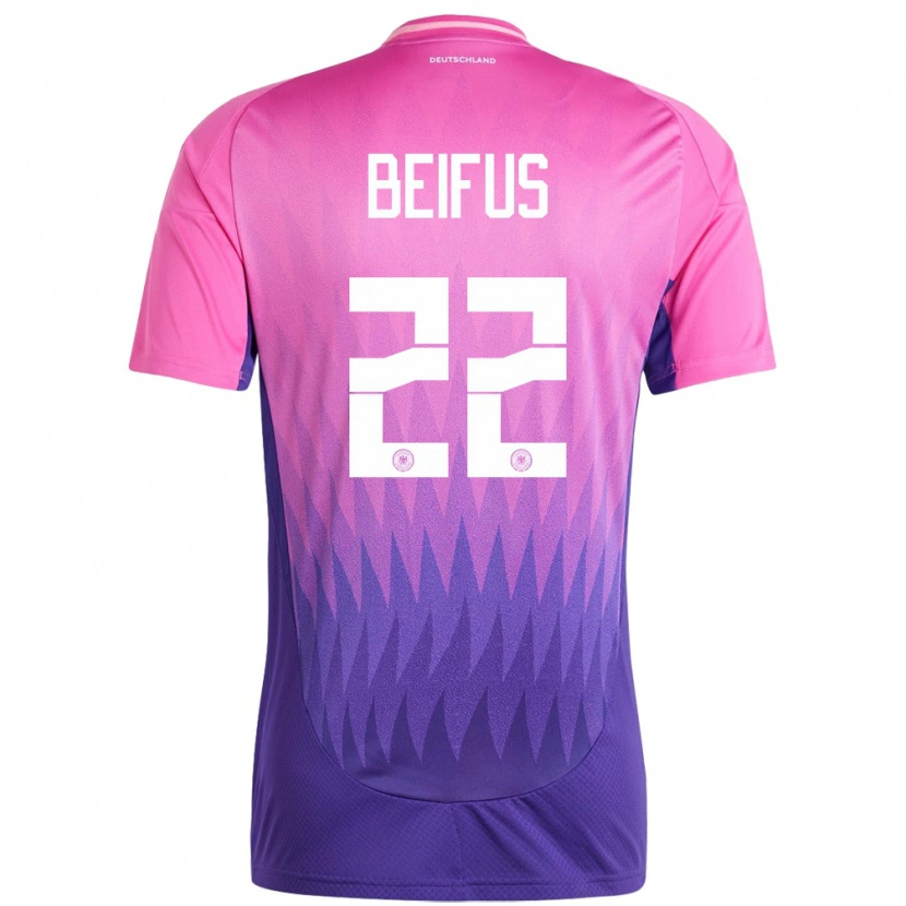 Danxen Women Germany Marcel Beifus #22 Pink Purple Away Jersey 24-26 T-Shirt