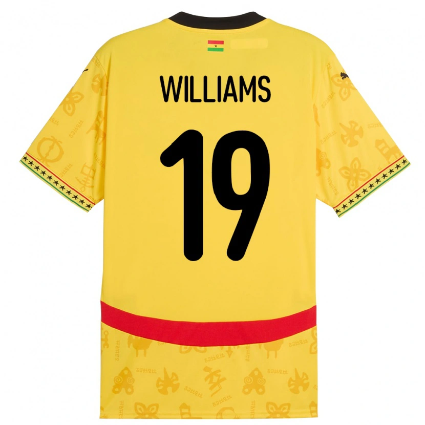 Danxen Women Ghana Iñaki Williams #19 Yellow Away Jersey 24-26 T-Shirt