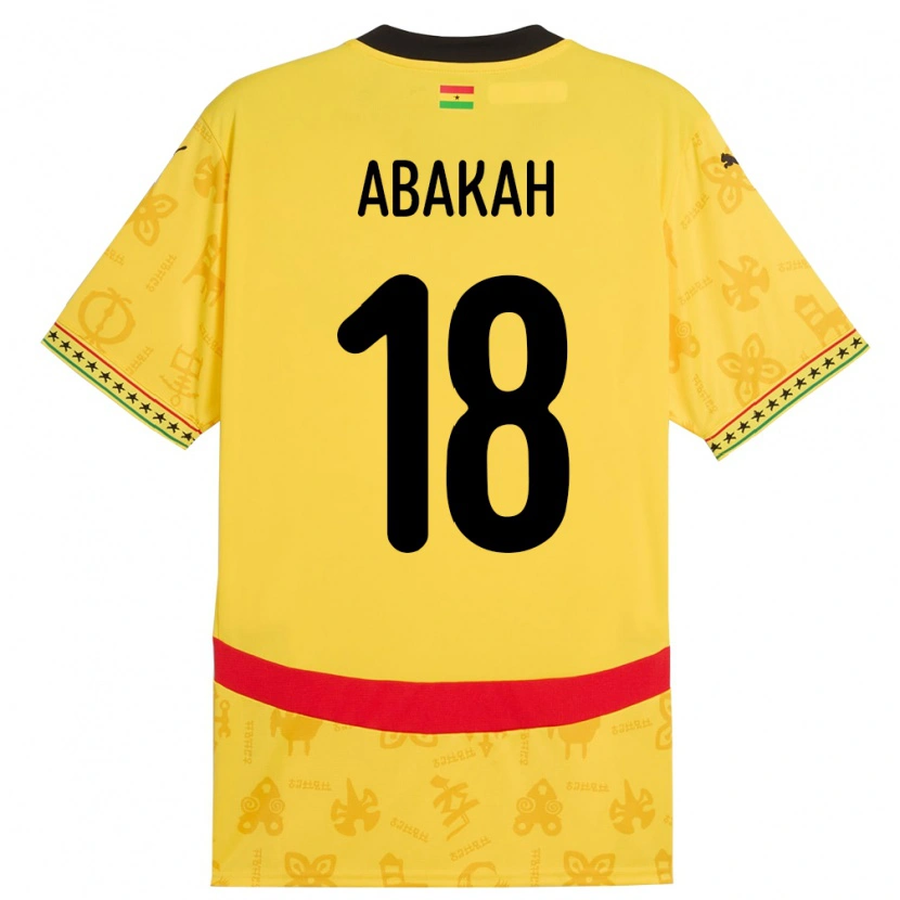 Danxen Women Ghana Philomena Abakah #18 Yellow Away Jersey 24-26 T-Shirt