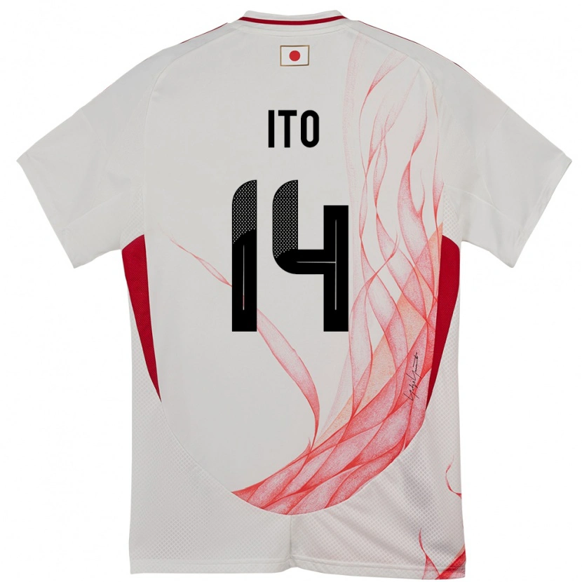 Danxen Women Japan Junya Ito #14 White Away Jersey 24-26 T-Shirt