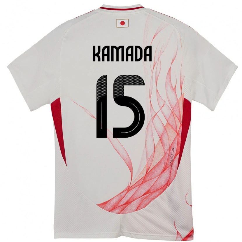 Danxen Women Japan Daichi Kamada #15 White Away Jersey 24-26 T-Shirt