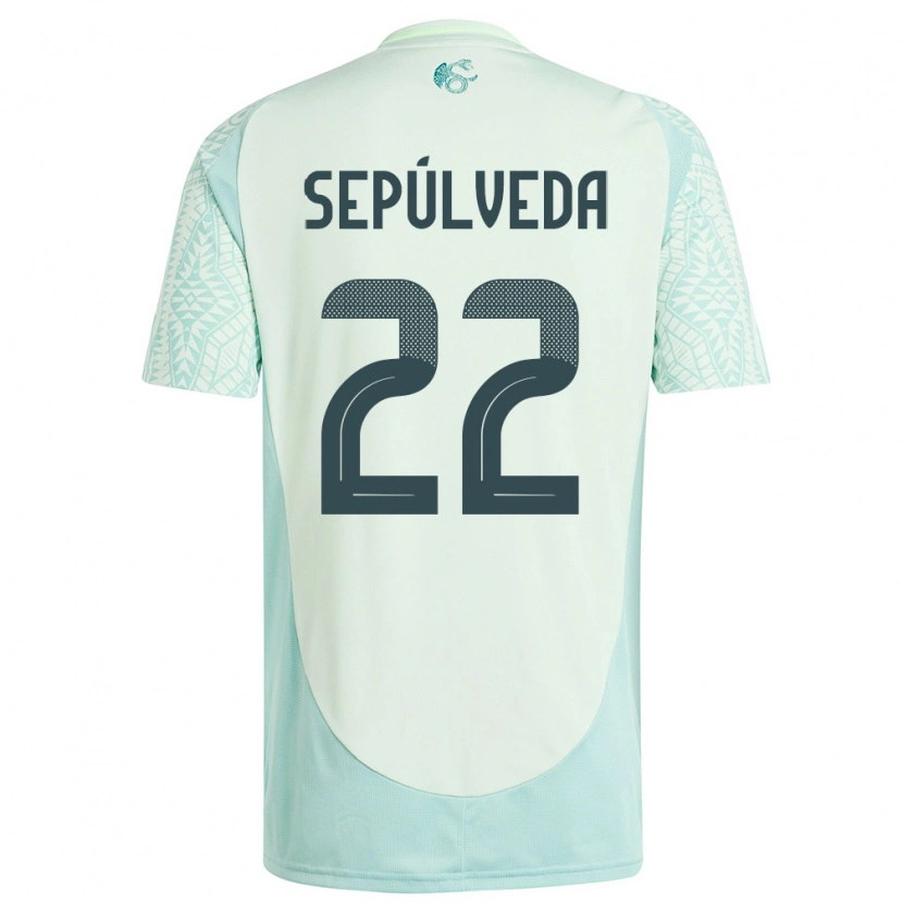 Danxen Women Mexico Ángel Sepúlveda #22 Linen Green Away Jersey 24-26 T-Shirt