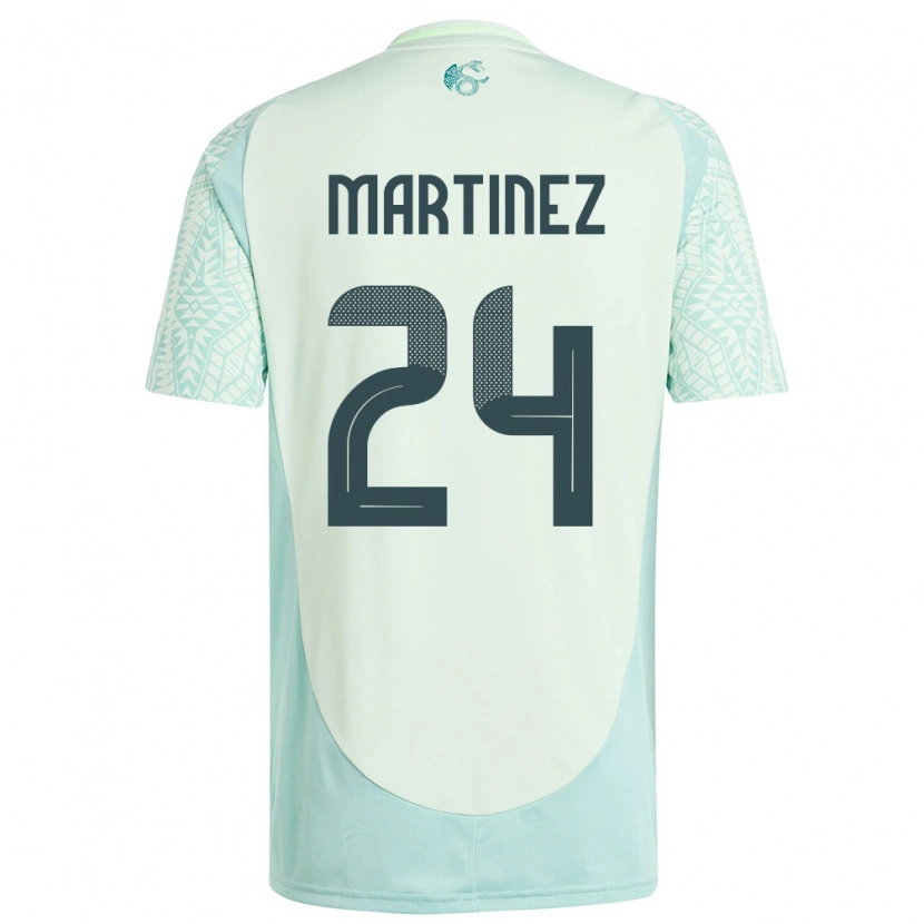 Danxen Women Mexico Guillermo Martínez #24 Linen Green Away Jersey 24-26 T-Shirt