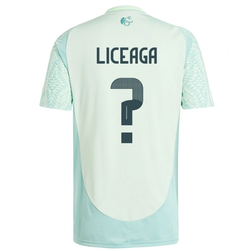 Danxen Women Mexico Sebastián Liceaga #0 Linen Green Away Jersey 24-26 T-Shirt