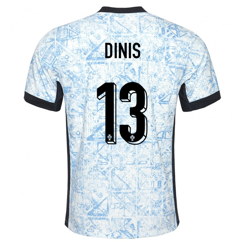 Danxen Women Portugal Vasco Dinis #13 Cream Blue Away Jersey 24-26 T-Shirt