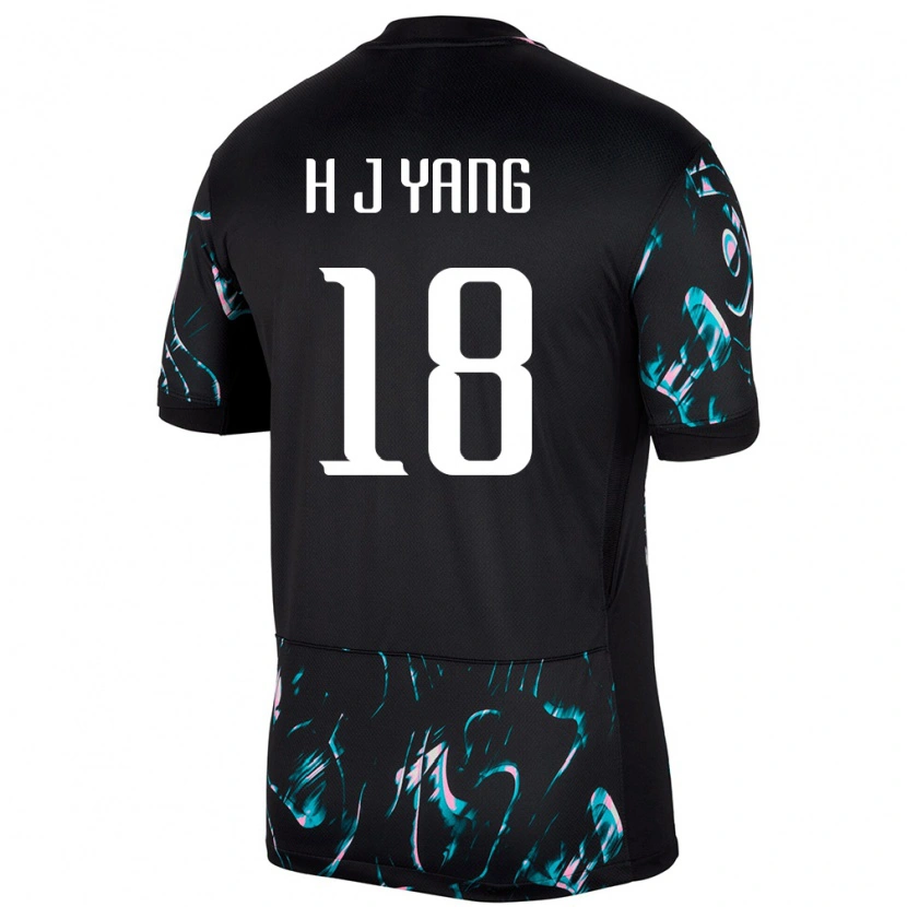 Danxen Women South Korea Hyun-Jun Yang #18 Black Away Jersey 24-26 T-Shirt