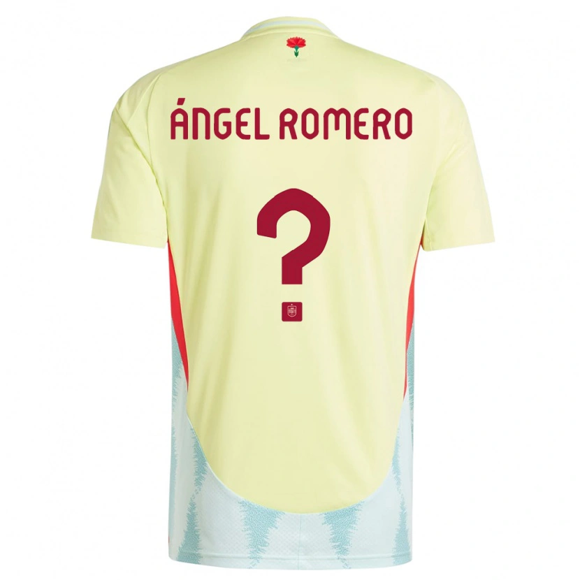 Danxen Women Spain Miguel Ángel Romero #0 Yellow Away Jersey 24-26 T-Shirt