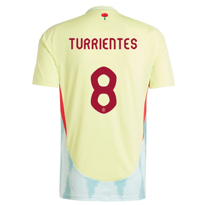 Danxen Women Spain Beñat Turrientes #8 Yellow Away Jersey 24-26 T-Shirt