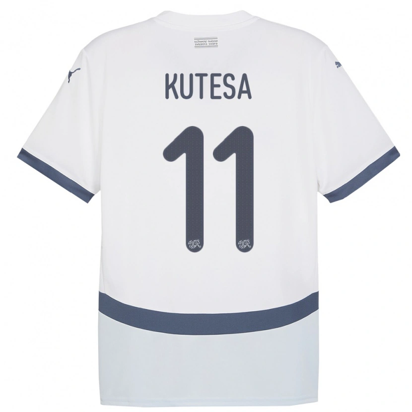 Danxen Women Switzerland Dereck Kutesa #11 White Away Jersey 24-26 T-Shirt