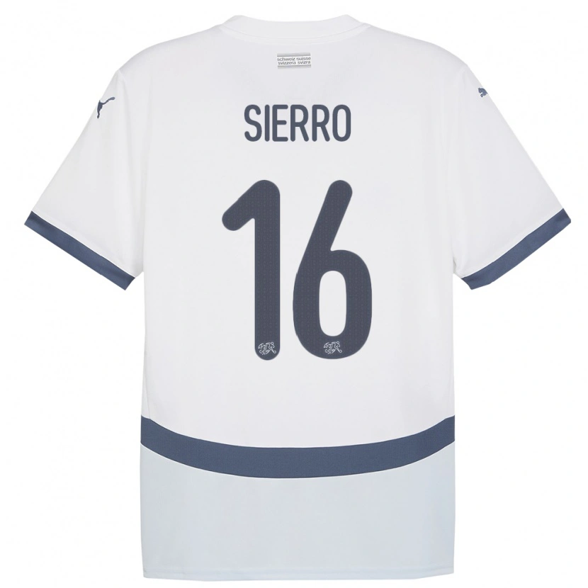 Danxen Women Switzerland Vincent Sierro #16 White Away Jersey 24-26 T-Shirt