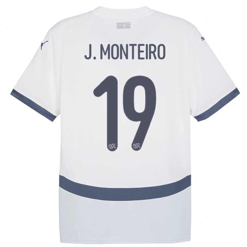 Danxen Women Switzerland Joël Monteiro #19 White Away Jersey 24-26 T-Shirt