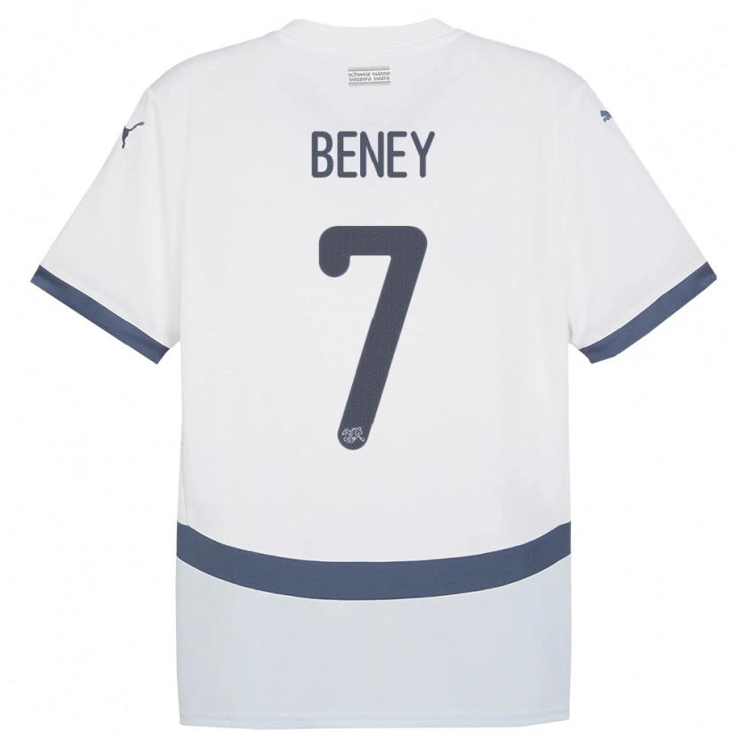 Danxen Women Switzerland Roméo Beney #7 White Away Jersey 24-26 T-Shirt