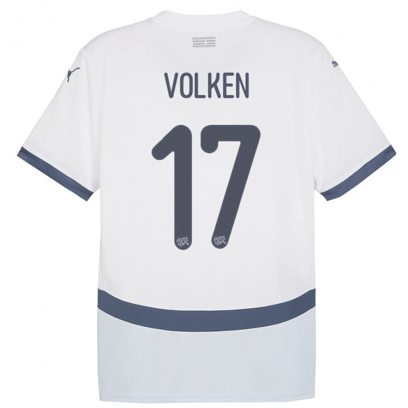 Danxen Women Switzerland Neil Volken #17 White Away Jersey 24-26 T-Shirt