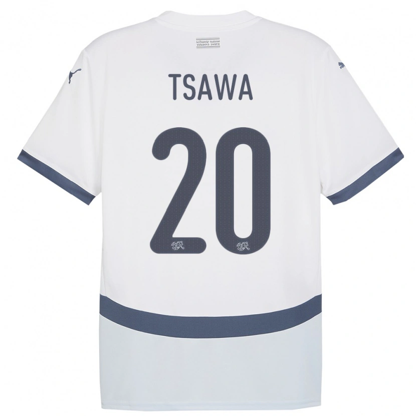 Danxen Women Switzerland Cheveyo Tsawa #20 White Away Jersey 24-26 T-Shirt