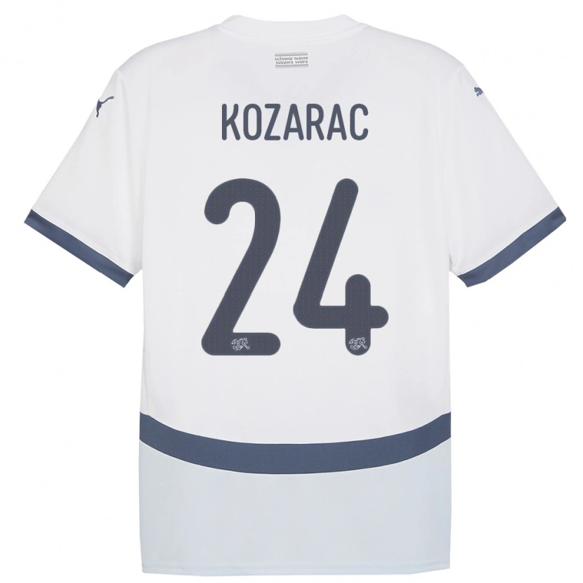 Danxen Women Switzerland Haris Kozarac #24 White Away Jersey 24-26 T-Shirt