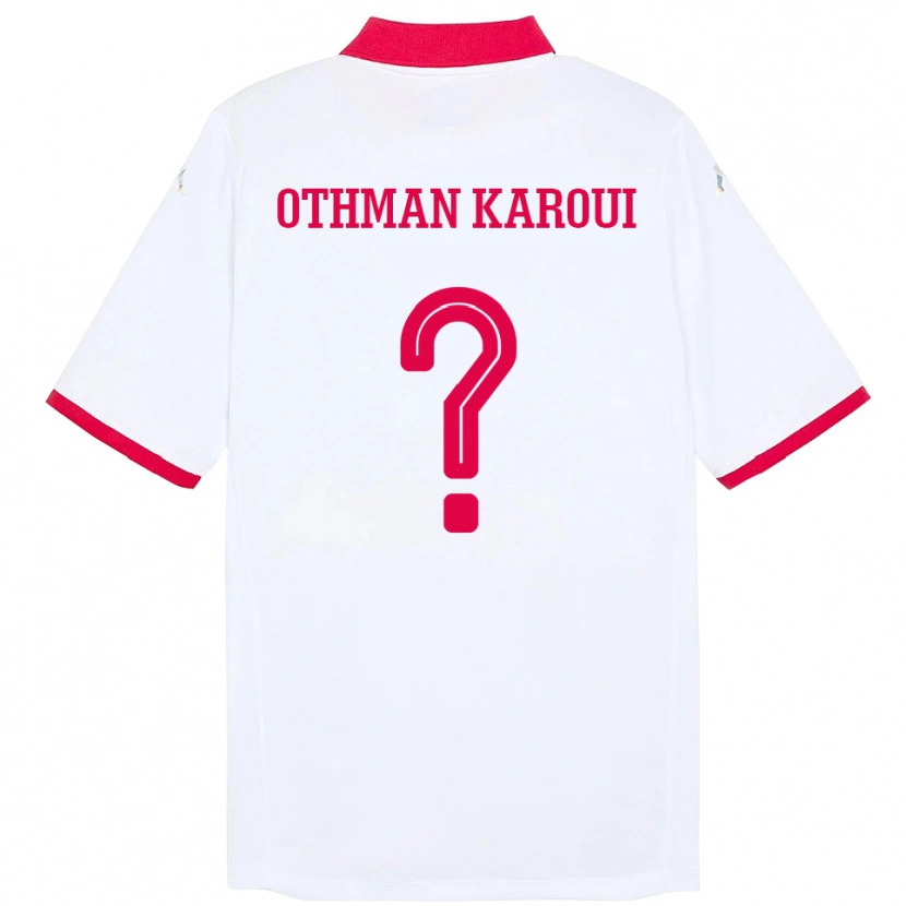 Danxen Women Tunisia Mohamed Othman Karoui #0 White Away Jersey 24-26 T-Shirt