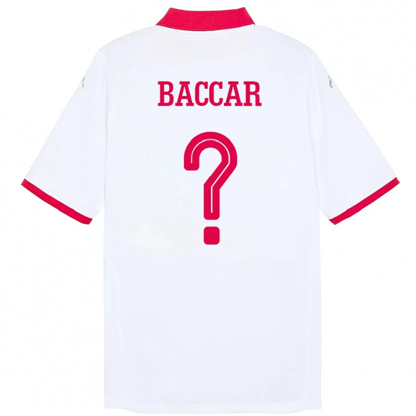 Danxen Women Tunisia Hichem Baccar #0 White Away Jersey 24-26 T-Shirt