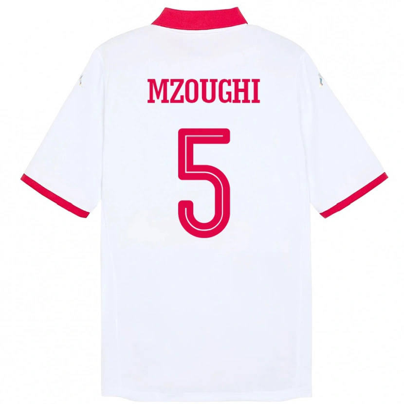 Danxen Women Tunisia Iskander Mzoughi #5 White Away Jersey 24-26 T-Shirt